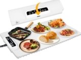Portable Food Warming Mat – Electric Warming Tray with Adjustable Temperature, 2024 New Foldable Silicone Food Food Warmers, Fast Heating Food Warmer for Home Parties Buffets Restaurants