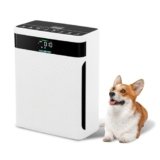 HAUSHOF Purificatore d’Aria con Filtro HEPA, Rimuove 99,97% di Polvere, Polline e Peli, CADR 250 m³/h, Display PM2.5, 30 dB, Aromaterapia, per Uffici e Casa.