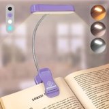 Glocusent Testa ET Orizzontale Luce per Lettura Libri a Letto, Tutela della Vista, CRI 95, 3 Colori & 5 Luminosità, Luce libro Ricaricabile Lunga Durata, 1,4Oz Leggera e Portatile