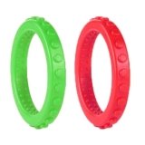 GUOYOU 2 Pezzi Massaggia Gengive Neonati Senza BPA Giochi Dentizione Neonato Leggero Dentiziones Neonati Massaggiagengive Facili da Afferrare Giochi Neonato 0-3 Mesi Rosso e Verde