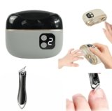 Tagliaunghie Elettrico, Tagliaunghie Elettrico Automatico 3 In 1 + Taglia Unghie Inclinato per Unghie Spesse, Regolazione a tre Velocità, Con Luce LED，Ideale per Tutte le Esigenze di Cura Delle Unghie