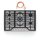 KLARSTEIN Turbocast – Piano Cottura a Gas, 5 Bruciatori, Acciaio Inox 304, Wok: 3,4 kW, Accensione Elettrica, Sicurezza Antifiamma, Kit per GPL Incluso, Fornello a Gas Professionale, 750x100x500 mm