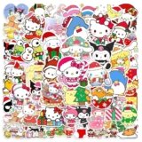 50PCS Sanrio Sticker Hello Cat Kitty Water Bottle Stickers, Cute Stickers for Water Bottles, Vinyl Waterproof Aesthetic Prizes Skateboard for Teens Adults