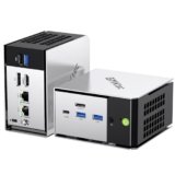GMKtec Mini PC, M8 Computer da Tavolo AMD Ryzen 5 PRO 6650H (6C/12T 4,50 GHz), Doppia LAN 2.5GbE, 16 GB RAM LPDDR5 + 1 TB SSD PCIe, Oculink, USB4, HDMI, USB-C