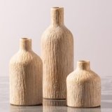 Ceramic Vase Home Table Decor – Gold Flower Vase Set of 3 Living Room Kitchen Decorations Farmhouse Modern Rustic Vases Decorative Centerpiece for Shelf Bedroom Office Bathroom Dining Coffee Desk
