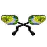 Homieway Specchietti Retrovisori per Bicicletta 2 Pezzi, Nuovo Specchietto Retrovisore Pieghevole per Bicicletta, Leva dello Specchio Regolabile, Specchio HD per Bicicletta in Vetro Reale, Specchio