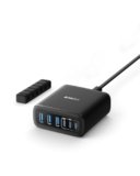 Anker Caricatore USB C 112W, Stazione di Ricarica a 6 Porte con Uscita da 112 W, per iPhone 17 Pro Max Air/Serie 16-12, Samsung S25 Ultra, MacBook Air, Pixel, iPad e altri modelli (cavo non incluso)