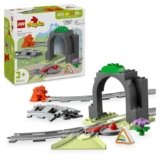 LEGO DUPLO Town Pack di Espansione Tunnel e Binari Ferroviari – Gioco Didattico con 10 Pezzi di Rotaie, Scambio a 2 Vie e Mattoncino Interattivo – Regalo per Bambini e Bambine da 2 Anni in su – 10425