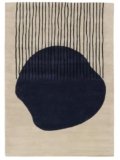 RugVista Out of, Tappeto, Tappeti moderni, 160 x 230 cm, Rettangolare, Pelo medio, Soggiorno, Camera da letto, Lavabile solo a secco, Certificato Care & Fair, Off Bianco/Navy