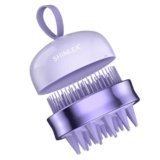 SHINLEA Spazzola massaggiante per cuoio capelluto – Spazzola per shampoo, pulizia profonda, massaggio capelli double face silicone, riduce forfora