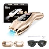 Dispositivo di depilazione Epilatore Luce Pulsata 9 Livelli Con 6 Accessori, Epilatore Laser Peli Donna/Uomo Con Modalità Manuale E Automatica, Sensore Di Contatto