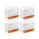 SONOFF ZBMINIL2 ZigBee Interruttore wireless (non richiede filo neutro) 4 Pack, interruttore intelligente ZigBee a 2 vie, compatibile con Alexa, Google Home, HA, richiede hub gateway ZigBee 3.0