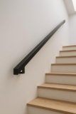 Corrimano in Ferro Nero Opaco, Sezione 40×40 mm, Supporti e Tasselli Inclusi, Lunghezze 50-400 cm (Nero Opaco, 140 cm)