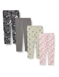 Amazon Essentials Disney | Marvel | Star Wars | Frozen | Princess Girls’ Leggings, Pack of 4, Star Wars/Doodle, 4T