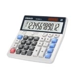OSALO Calcolatrice con Grandi tasti e Display Extra Grande da 12 Cifre Tavolo Ideale per Ufficio (OS-200ML)