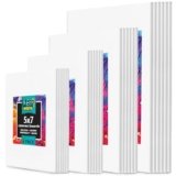 KEFF 24-Pack Canvas for Painting, 6 of 5×7, 8×10, 9×12,11×14 Painting Canvas Boards, Art Supplies for Adults & Kids – 100% Cotton Primed Canvases for Painting Acrylic, Oil, Watercolor, Tempera