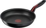 Lagostina Linea Rossa Padella Antiaderente Ø 24 cm, Padella Induzione, Gas e Forno AntiGraffio, Indicatore Cottura Thermosignal, Fondo in Acciaio Inox e Alluminio, Manico in Silicone Antiscivolo