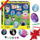 Creativity for Kids Glow in The Dark Rock Painting Kit | Paint & Decorate 10 Rocks with Vibrant Colors & Glow Accents | DIY Rock Painting Kit for Kids | Fun Arts & Crafts (Ages 6+)