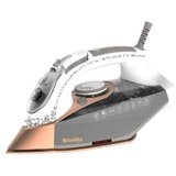 Breville DIAMONDXPRESS 2800W Ferro da Stiro, Piastra Multidirezionale in Ceramica Diamantata, Colpo 180 g, Getto Vapore Verticale 60g/min, Auto Spegnimento, 2800 W, plastica, Bianco
