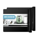 KitchenRaku 2 tappetini grandi in silicone, 50 x 70 cm, antiscivolo, resistenti al calore, riutilizzabili, adatti per alimenti, lavabili in lavastoviglie