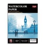 Watercolor Paper Pad, Watercolor Pad 9×12”, 300 GSM/ 140 lb Water Color Paper, 16 Sheets Cold Press – Painting, Drawing & Art Supplies for Adults & Kids, Watercolor Sketchbook for Wet & Dry Media.