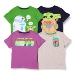 Spotted Zebra Boy’s Disney Star Wars Marvel Short-Sleeve T-Shirts, 4-Pack Star Wars The Child, Small