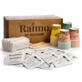 Kit 900 Accessori Caffè Completo – 300 Bicchierini Carta Biodegradabili 75 ml + 300 Palettine in Legno Monouso + 300 Bustine di Zucchero Extra Fine + Kit Caffè Per Pausa, Ideali per Casa e Ufficio