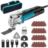Utensile Multifunzione Oscillante con 23 Accessori, 300W Multiutensile Oscillante con 10000-22000 giri/min 6 Velocità Variabile, 3° Angolo di Oscillazione Multimaster Multitool