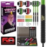 RED DRAGON Peter Wright Snakebite Ultimate 50 Piece Darts And Accessory Set – Set di Freccette da 22 Grammi