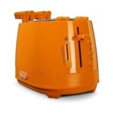 De’Longhi CTLAP2203.O Tostapane con Pinze, Controllo Progressivo del Grado di Tostatura, Indicatori Luminosi, Cassetto Raccoglibriciole, Piedini Antiscivolo, 550 Watt, Plastica, Arancione