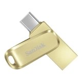 SanDisk Ultra Dual Drive Luxe 128GB Unità Flash (Pendrive con connettori USB reversibili di Tipo C e Tipo A, per memoria Telefono, Tablet, Mac e Computer, fino a 400 MB/s, Corpo in metallo) Oro