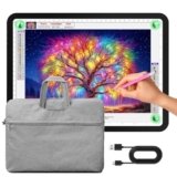 Zocelight A4 Light Pad with Bag,11000 Lux Super Bright Light Box for Tracing,Side Button Design,3 Color Light Board,Magnetic Ultra Light Table for Diamond Painting,Sketching, Weeding Vinyl(Black)