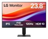 LG 24U411A Monitor 24″ Full HD IPS, HDR 10, 120Hz, 1ms MBR, HDMI, D-Sub (VGA), Uscita cuffie, 1920×1080, sRGB 99%, Schermo Antiriflesso, Flicker Safe, Reader Mode, Nero