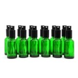 YIZHAO Bottiglie Spray Vetro 30ml, Verde Spruzzino Nebulizzatore Piccolo, per Olii Essenziali, Profumo, Pulizia, Cosmetici, Viaggio, Farmacia – 24 Pcs