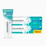 Mentadent Professional Dentifricio Protect+ Sensibilità, Dentifricio Denti Sensibili, Remineralizza e Dona Protezione Contro la Sensibilità Dentinale, con Minerali Bio-compatibili e Potassio, 2×75 ml