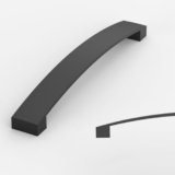 Amerdeco 10 pezzi Maniglie per Mobili Nero da Cucina Distanza fori 160mm Maniglie cucina armadietti in maniglie cucina per maniglie cassetti UK0021