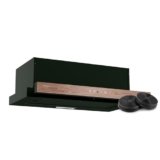 Klarstein ZenFusion – Cappa Aspirante da Incasso, 60cm, Cappa da Cucina con Comando a Sfioramento, 400 m³/ora, Efficienza Energetica A, Silenziosa, LED, Filtro a Carboni Attivi, Nero