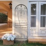 Scendor – Traliccio in metallo verniciato a polvere, 210 cm di altezza x 67,8 cm di larghezza, in ferro battuto, resistente, decorazione per prato, patio, rosa, clematide, edera, resistente alle