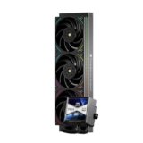 TR Peerless Vision 360 UB ARGB Black CPU, 3 ventole in linea, schermo LCD IPS con risoluzione 480 x 480, per Intel LGA1851/1700, AM4/AM5, display da 3,95 pollici