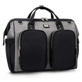 Borsa a Tracolla per Pannolini Grande Capacità in Oxford Impermeabile, Borsa Fasciatoio per Neonato per Bambine e Ragazzi, con 2 Ganci per Passeggino e 1 Fasciatoio