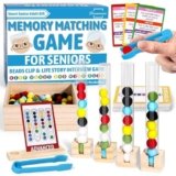 DREAMORIE Color Sorting Dementia Activities for Seniors, Easy Brain Games for Dementia Patients, Alzheimers Products for Elderly, Memory Matching Games for Adults W/Life Interview Kit, Seniors Gifts