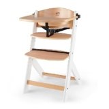 Kinderkraft Seggiolone Pappa in Legno ENOCK, Evolutivo, Multifunzionale, Sedia Ergonomica, Altezza Regolabile, Facile da Pulire, dai 6 Mesi ai 10 Anni, Bianco