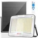 800W Faretto Led da Esterno Solare Sensore di Movimentocon, 150LED Luci Solari Esterno con Telecomando e Grande Pannello Solare 35 * 40cm, Impermeabile IP65 Faretti Solari per Giardino Patio