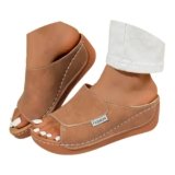 Ciabatte Donna Estive Sandalo Estivo Sanitarie Pantofole Zoccoli Estivi Eleganti Spiaggia Sandali Comode Ortopediche Da Casa Antiscivolo Sabot Ciabatta Zeppa Estiva Con Scarpe,Khaki,Khaki,39