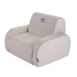 Chicco Twist Poltroncina per Bambini Trasformabile in Chaise Longue e Divanetto, Sedia per Bambini con 3 Configurazioni, Comoda e Leggera, Si Trasforma con 1 Gesto – Per Bambini 12+ Mesi, Grigio