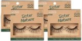 KISS Lashes Sister Nature False Eyelashes, Easy to Wear & Easier on the Planet, 100% Natural Hair, Wispy and Fluffy Lash Finish, Reusable – Willow, 1 Pair (Pack of 4)
