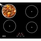 CIARRA Piano Cottura Induzione, Piastra Induzione 4 Fuochi 59 cm in Vetroceramica, Funzionamento Touch, 9 Livelli di Potenza, Spegnimento Automatico, CABBIH4-F