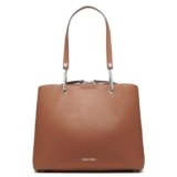 Calvin Klein Garnet Triple Compartment Tote, Caramel, One Size