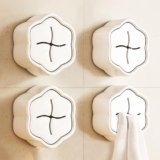 MWRDSM 4Pcs Kitchen Towel Holder Hooks Dish Hand Towel Hanger Self Adhesive Kitchen Holders Wall Mount Hooks Hanger Grabber Bathroom Cabinet Organization (4)