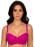Smart & Sexy Women’s Temptation Lace Balconette Bra Berry 40D